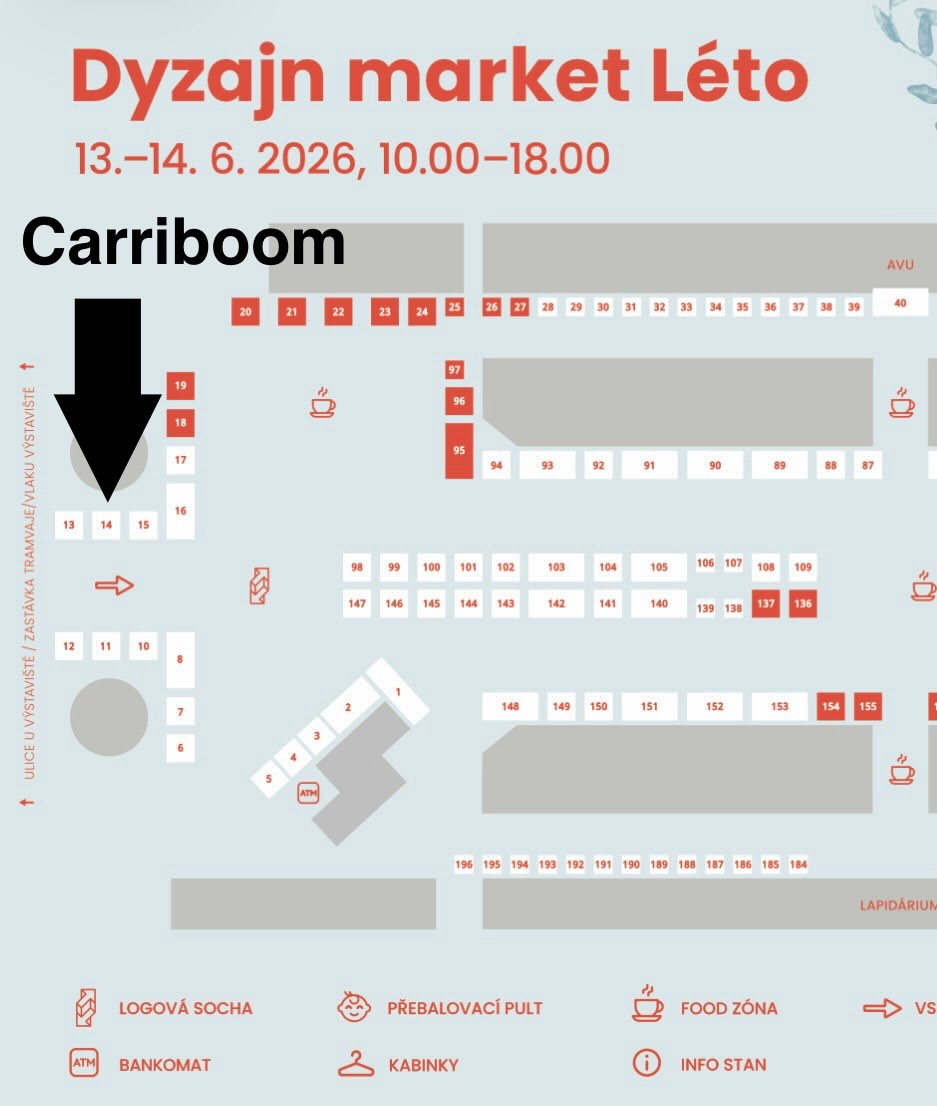 Už tento víkend se na vás těšíme na Dyzajn marketu!
📍Praha, Výstaviště Holešovice
🗓️13.-14. června 🕐 10:00-18:00

Najdete nás ve stánku č.14 hned u vchodu🤍

Těšíme se na vás!
Hanka a Adéla 

#carriboom #dyzajn #víkend