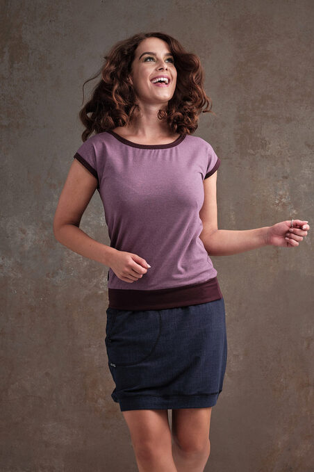 Tričko Carri fialkový melír (tričko jednobarevné)