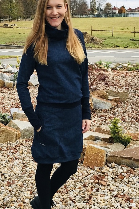 Dress Carrie Long Sleeve Blue Jeans