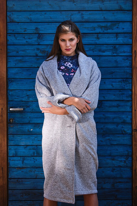 Coat Scarf Dove Grey