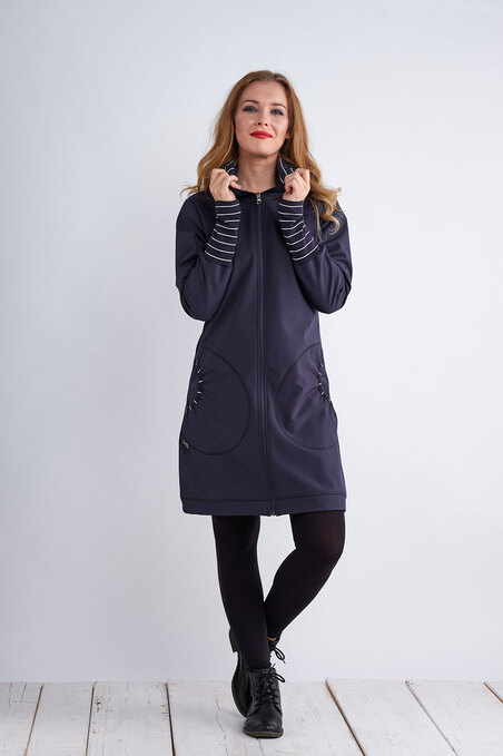 Coat Softshell Blue/Blue Stripes