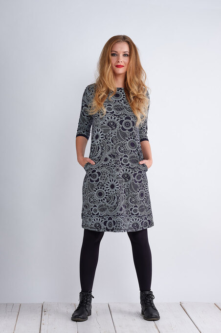 Dress Madeira Blue/White Cactus