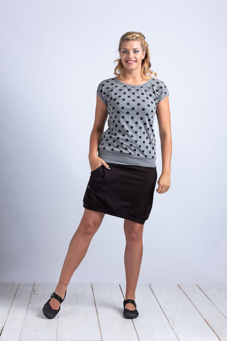 T-shirt Gray/Black Dots