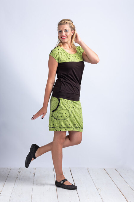 Skirt Green/Black Spatter
