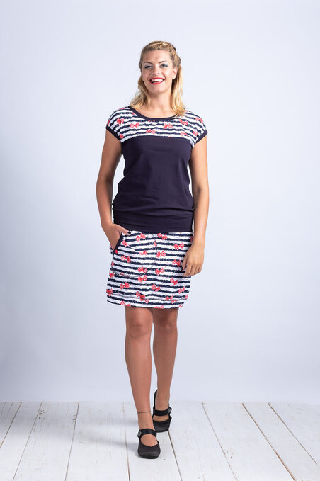 Skirt Carri Blue/Minnie and Stripes