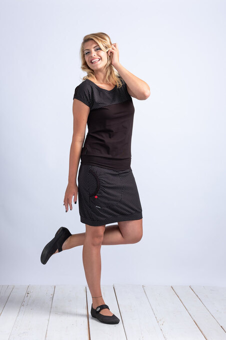 Skirt Black/Gray Dots