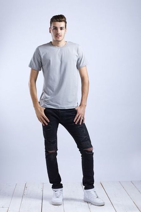 Men's T-Shirt Silver Gray