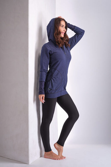 Mikina dlouhá modrá jeans