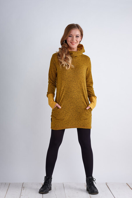Tunic Warm Mustard Melange/Mustard-SLEVA