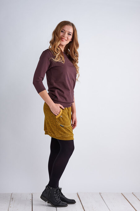 T-shirt 3/4 Sleeve Brown