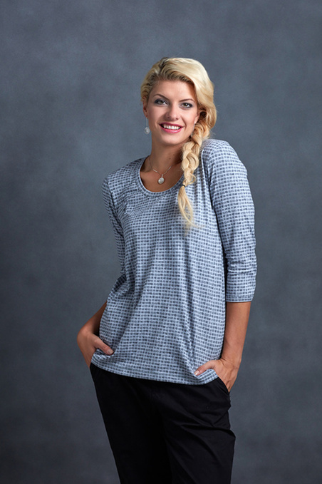 Blouse Gray Cube