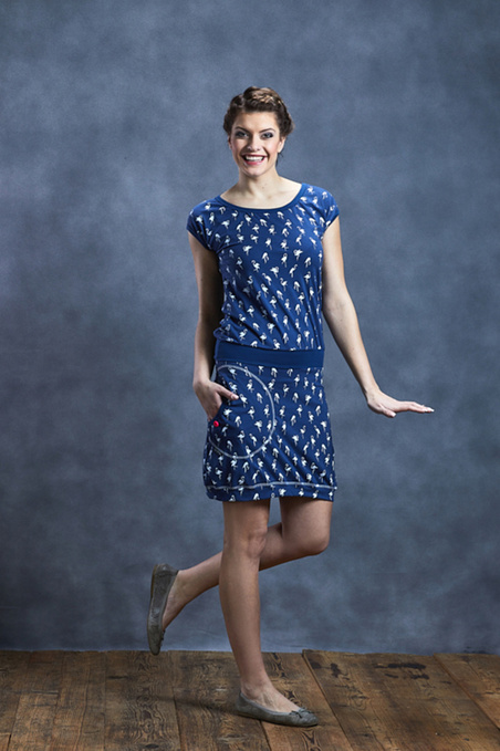 Dress Sapphire Blue/White Flamingo-SLEVA