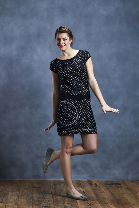 Dress Black/White Birds