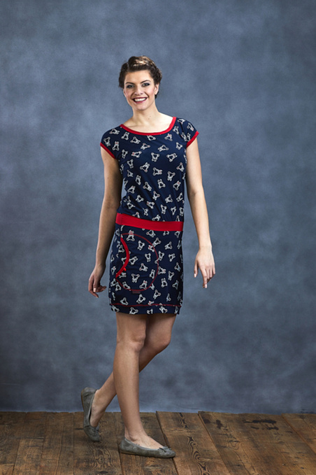 Dress Blue Mouse and Red-SLEVA