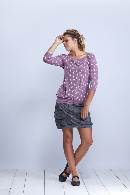 Tucked Sleeve Old Rose Flamingo