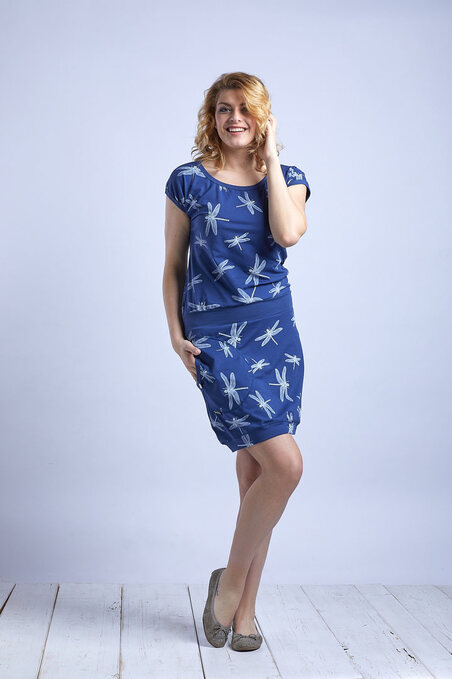 Dress Sapphire Blue/White Dragonfly
