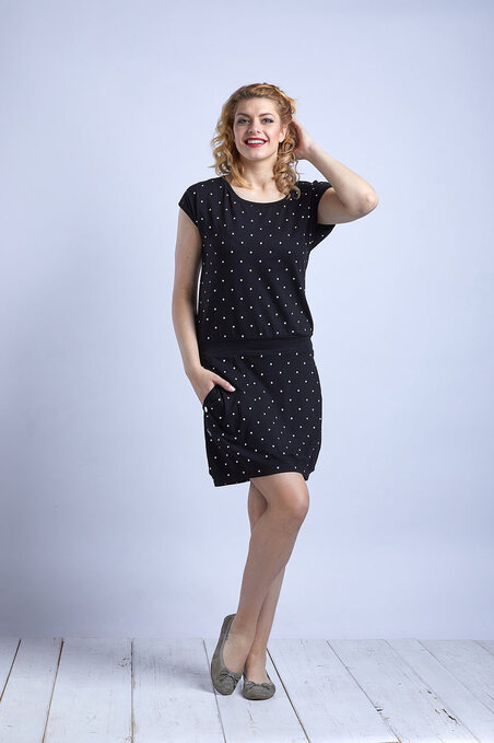 Dress Black/White Big Dots