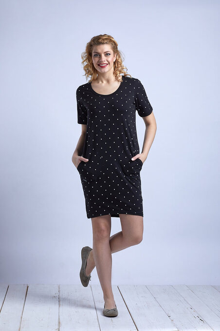 Dress Ibiza Black/White Big Dots