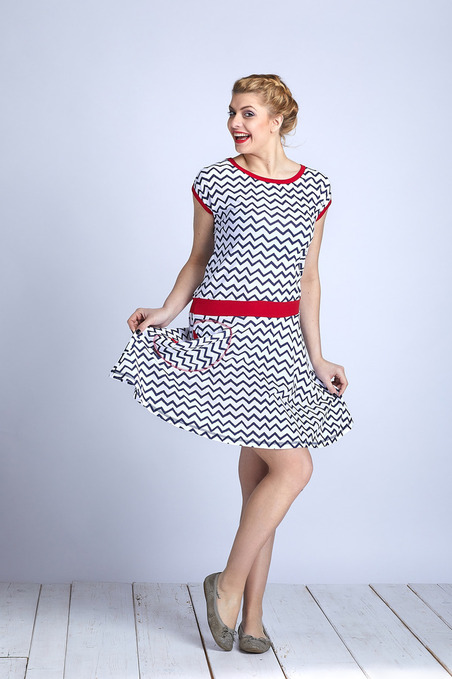 Dress Wheeled Cik Cak and Red