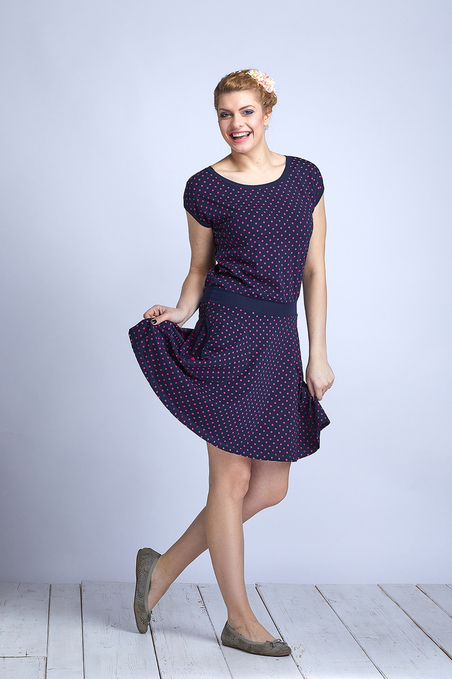 Dress Wheeled Blue/Pink Dots